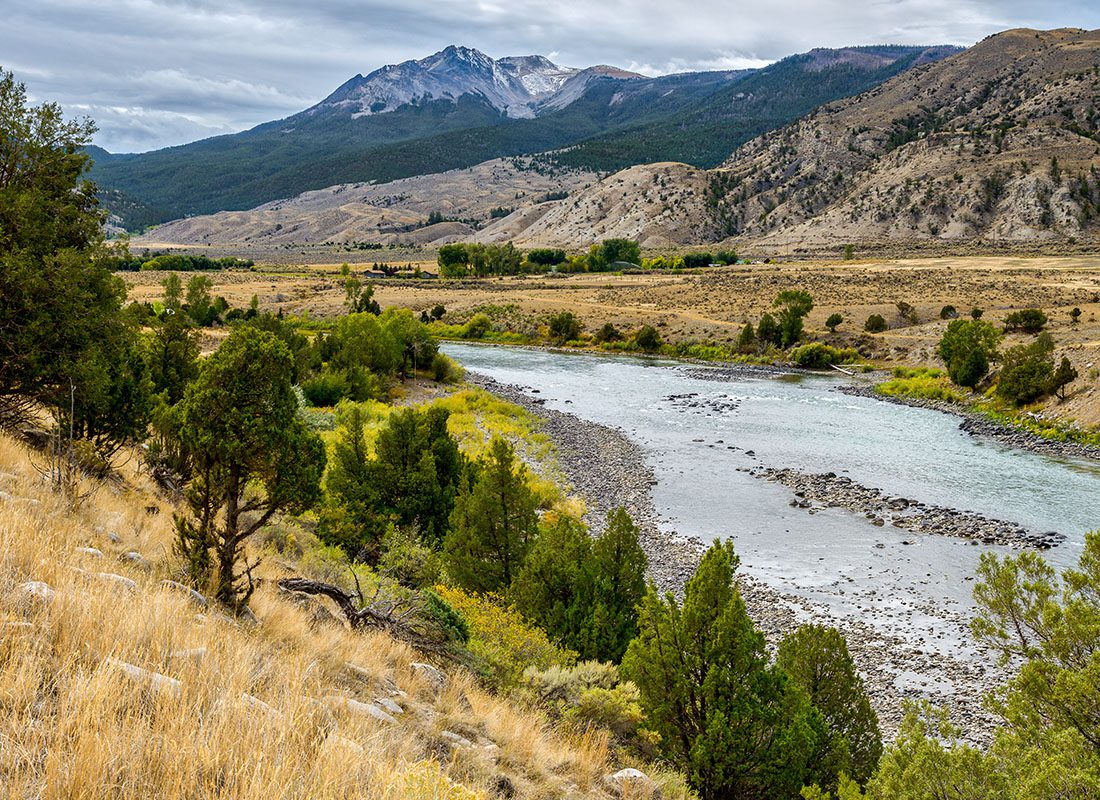 Contact - Aerial View of the Yellowstone River in Montana